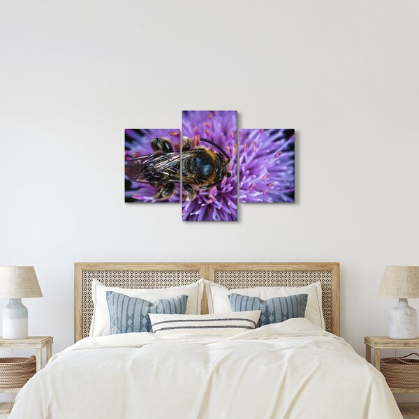 Tablou cu albina pe floare (90x60 cm)