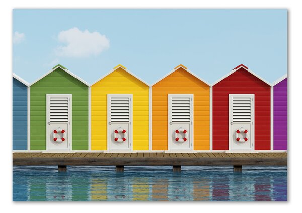 Imagine de sticlă cabine de plajă
