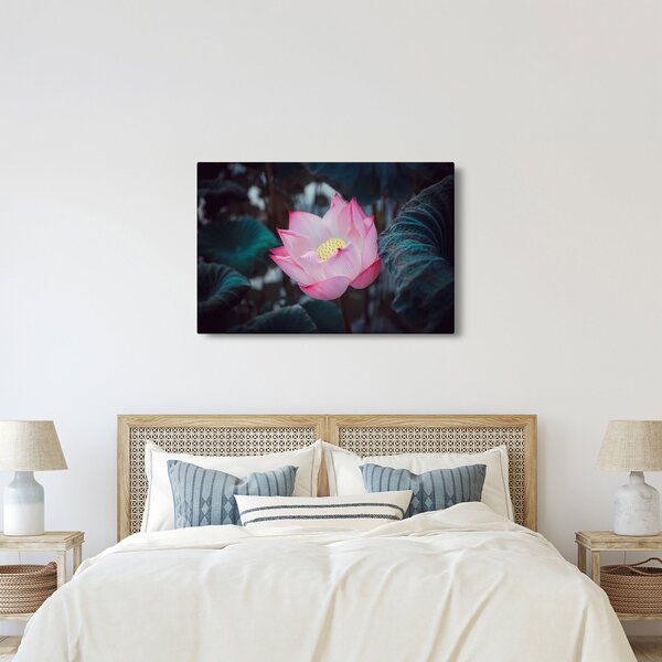 Tablou cu floare roz (90x60 cm)