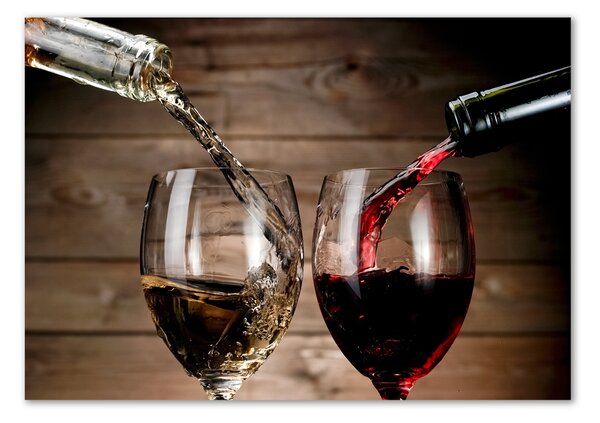 Tablou sticlă Două pahare de vin