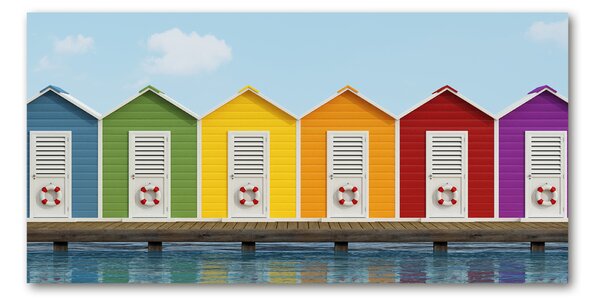 Imagine de sticlă cabine de plajă