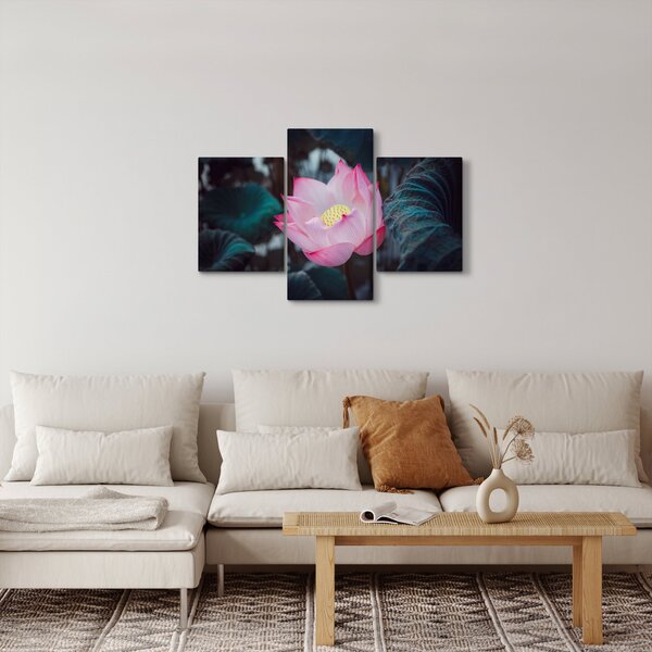 Tablou cu floare roz (90x60 cm)