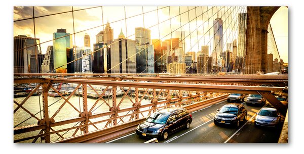 Tablou Printat Pe Sticlă Podul Brooklyn