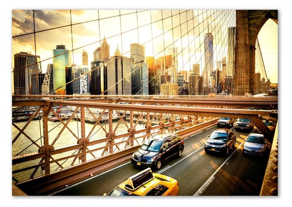 Tablou Printat Pe Sticlă Podul Brooklyn