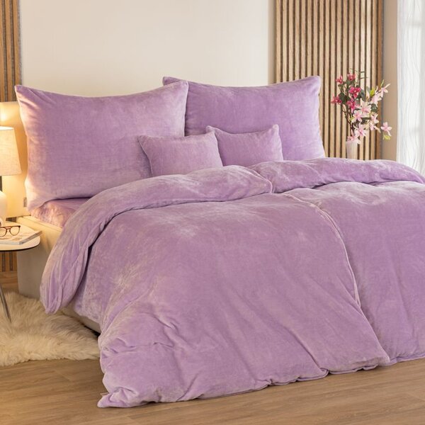 Lenjerie de pat din micropluş violet