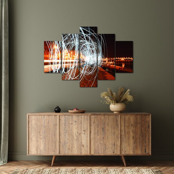 Tablou cu valuri de lumini (150x105 cm)