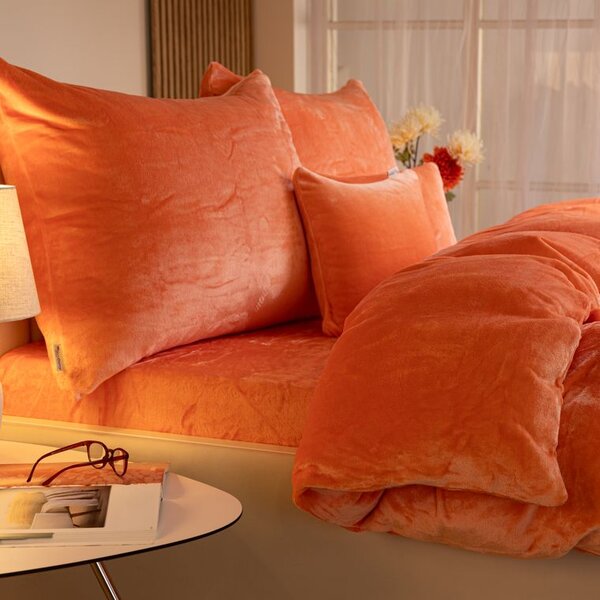 Lenjerie de pat din micropluş coral
