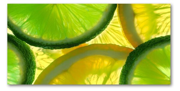 Tablou Printat Pe Sticlă Lime si lamaie