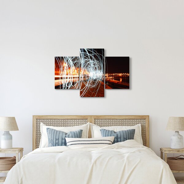 Tablou cu valuri de lumini (90x60 cm)