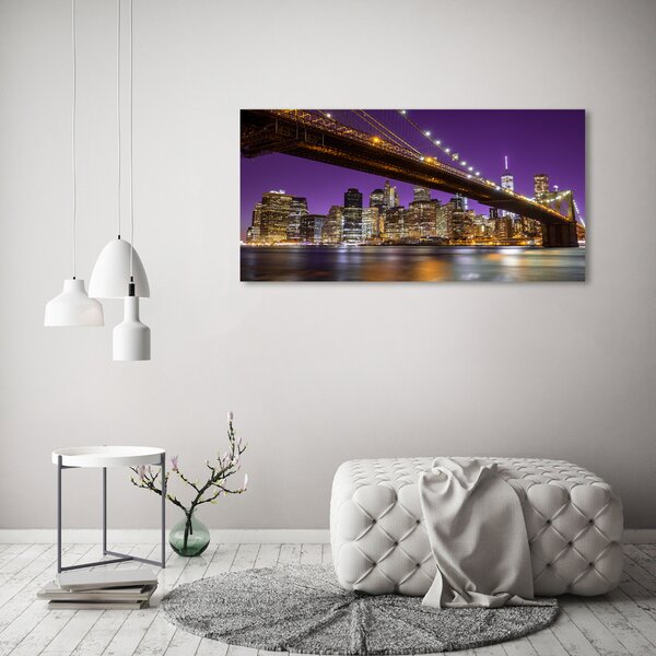 Tablou canvas Manhattan pe timp de noapte