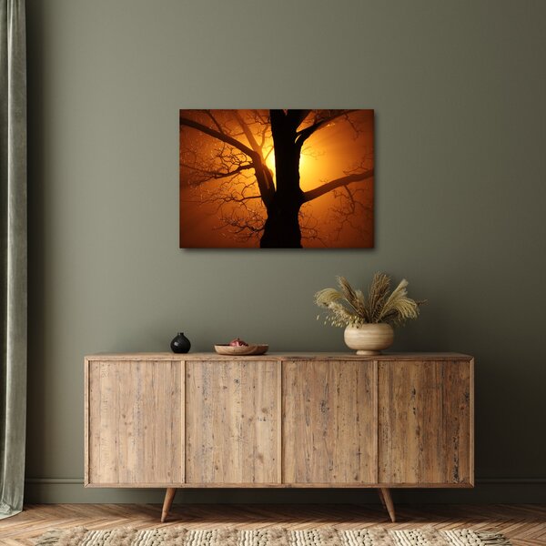 Tablou cu copac în apus de soare (70x50 cm)
