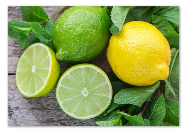 Tablou sticlă Lime si lamaie