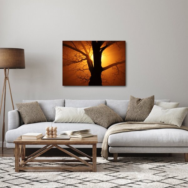 Tablou cu copac în apus de soare (70x50 cm)