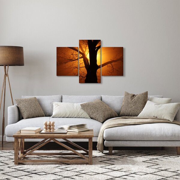 Tablou cu copac în apus de soare (90x60 cm)