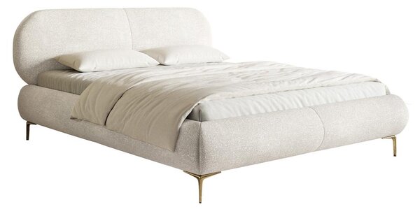Pat matrimonial 140 cm Octave 140B (cu somieră) (crem). Promo -13%. 1099957
