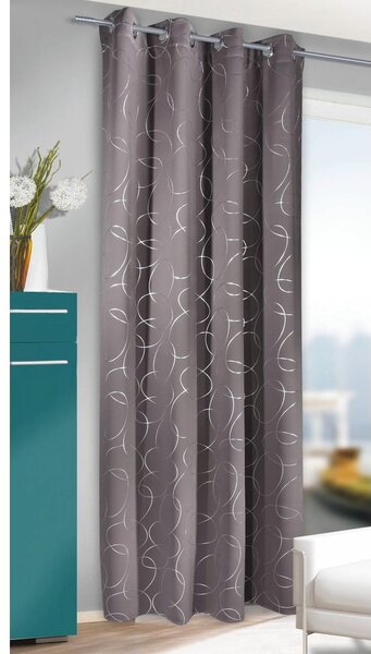 Draperie gri închis 135x245 cm Circles – Sehlbach