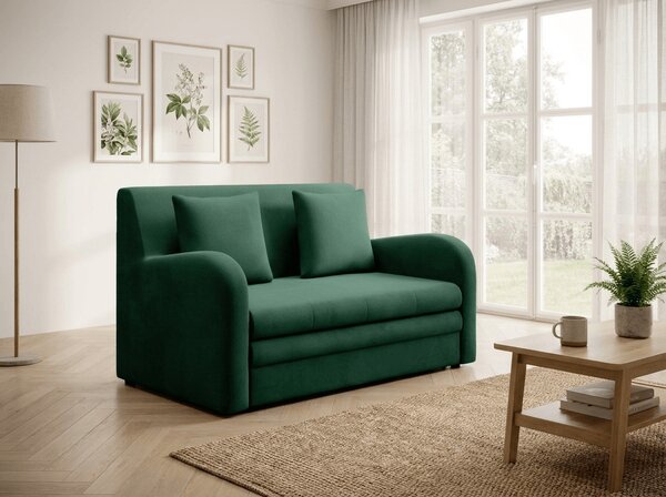 Canapea extensibila 2 locuri ARIO NUBE, verde inchis
