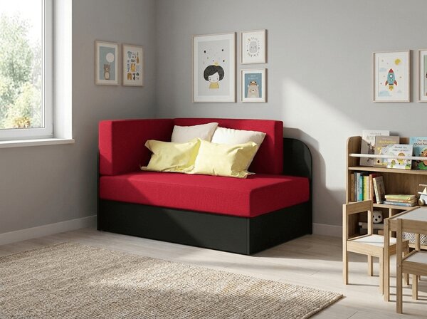 Canapea mica extensibila ROSA, rosie/neagra