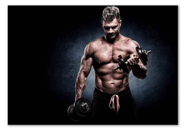 Tablou pe pe sticlă Clădire musculare