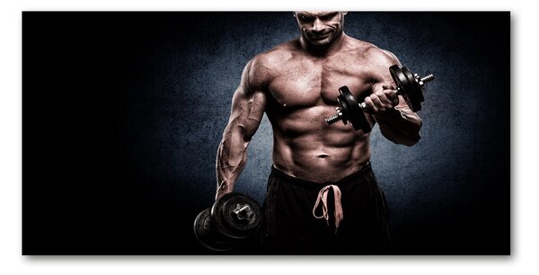 Tablou pe pe sticlă Clădire musculare