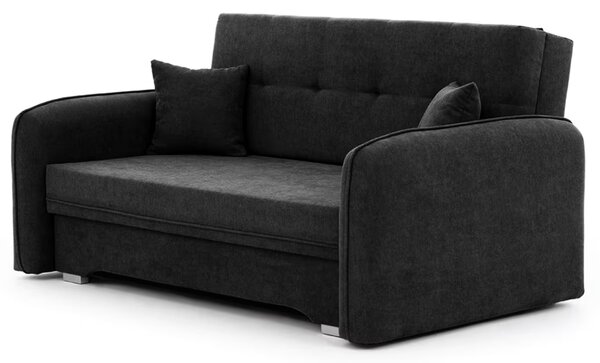 Canapea extensibila cu 2 locuri LAINE, neagra