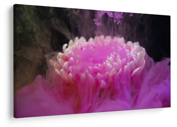 Tablou cu floare în fum roz (90x60 cm)