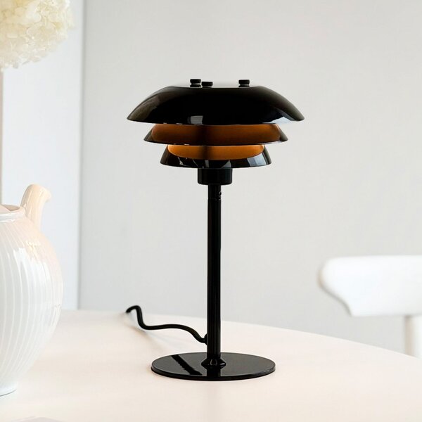 Dyberg Larsen Lampa de masă SIXTEEN, negru, metal, E27, Negru, Camera de zi / sufragerie, Metal, Scandinavă