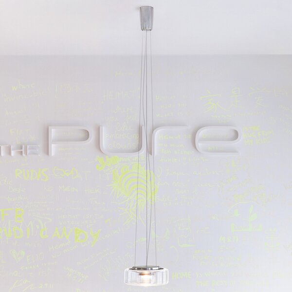 Serien Lighting serien.lighting Curling M Pendul 927 Triac argintiu, reglabil, Metalic, Camera de zi / sufragerie, Sticlă, Modern