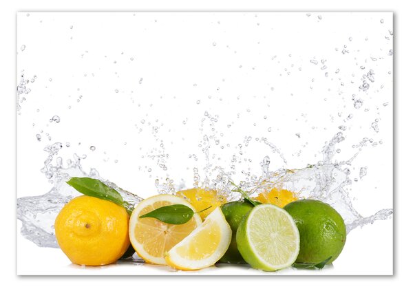 Imagine de sticlă Fructe citrice și apă