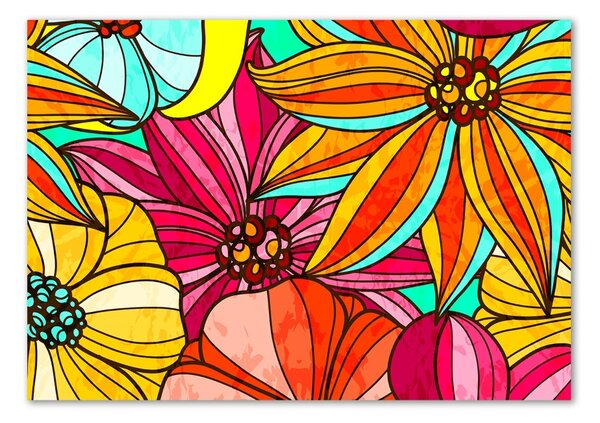 Tablou din Sticlă model floral