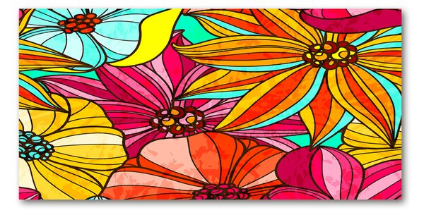 Tablou din Sticlă model floral