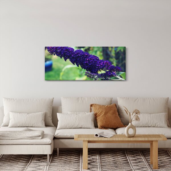 Tablou cu floare albastră (120x50 cm)