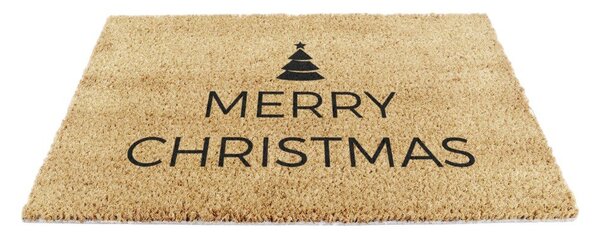 Covoraș de intrare din fibre de nucă de cocos 40x60 cm cu model de Crăciun Merry Christmas – Artsy Doormats