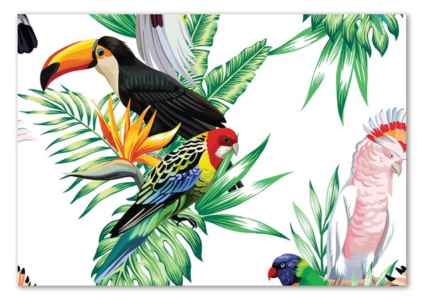 Imagine de sticlă păsări tropicale