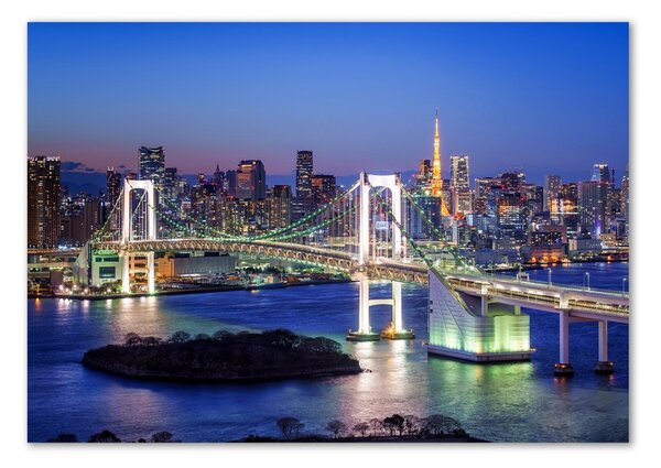Fotografie imprimată pe sticlă Podul din Tokyo