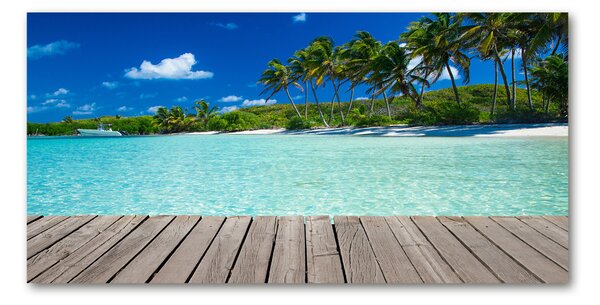 Tablou sticlă plaja tropicala