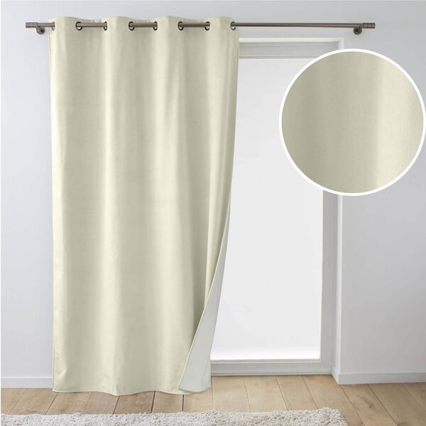 Draperie crem termoizolantă din catifea 140x260 cm Polarchic – douceur d'intérieur