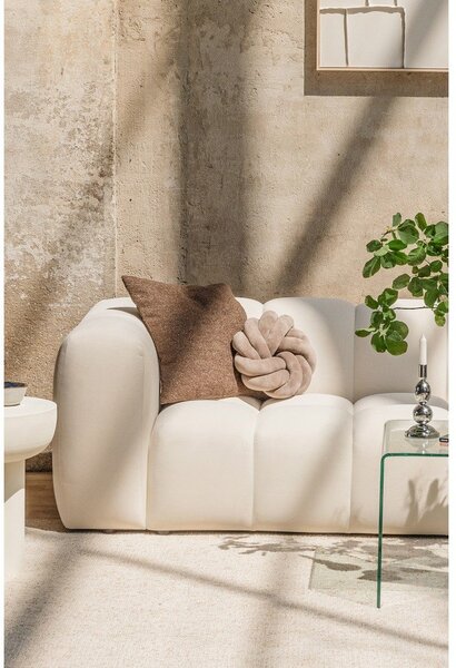 Canapea gri cu tapițerie din catifea 225 cm Cube – Bonami Selection