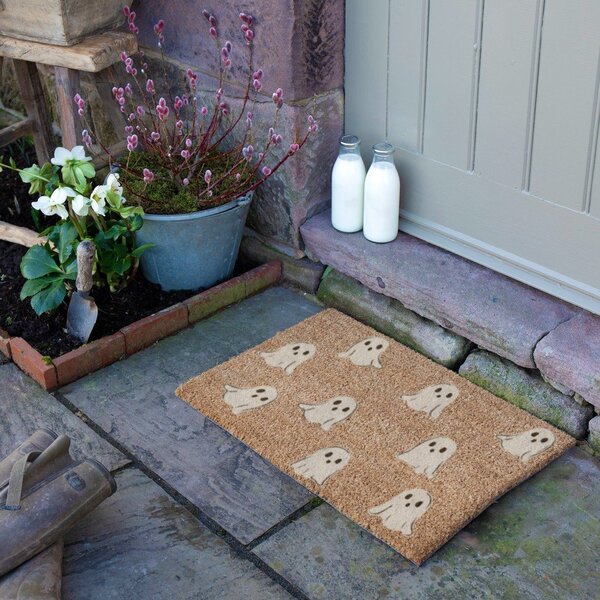 Covoraș de intrare din fibre de nucă de cocos 40x60 cm Ghost – Artsy Doormats