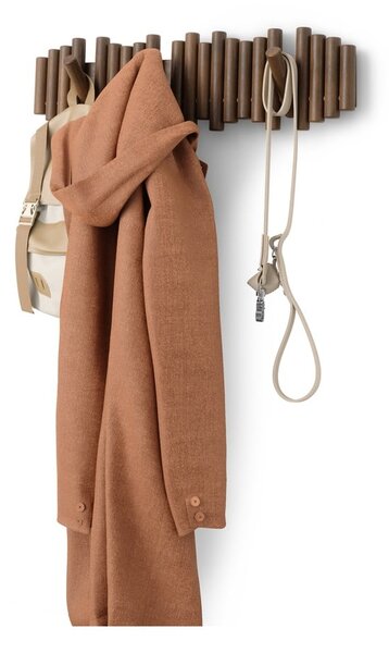 Cuier de perete maro închis din lemn de pin 61 cm Picket – Umbra