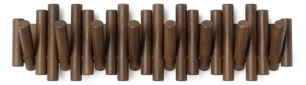 Cuier de perete maro închis din lemn de pin 61 cm Picket – Umbra