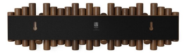 Cuier de perete maro închis din lemn de pin 61 cm Picket – Umbra