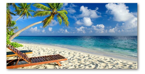 Tablou sticlă plaja tropicala