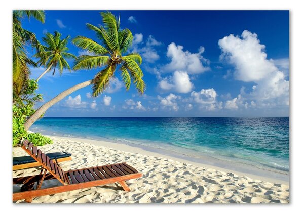 Tablou sticlă plaja tropicala