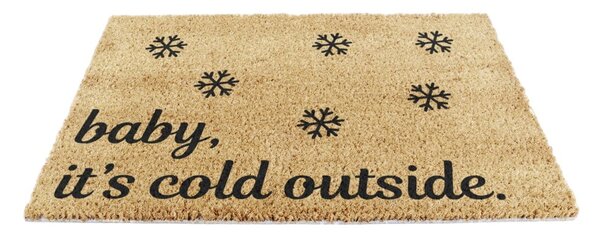 Covoraș de intrare din fibre de nucă de cocos 40x60 cm cu model de Crăciun Baby It's Cold Outside – Artsy Doormats