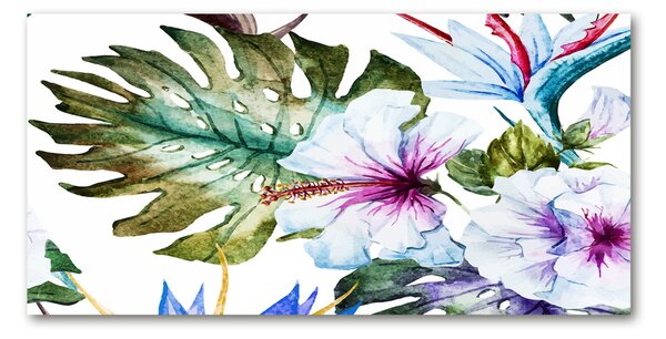 Tablou Printat Pe Sticlă flori Hawaii