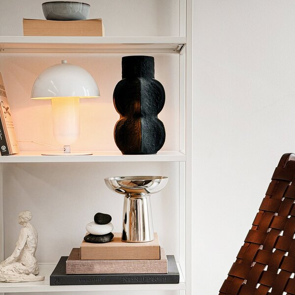 Lampă de masă Dyberg Larsen, Movie, Alb, Camera de zi, Metal, Design