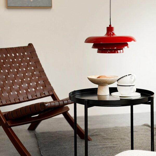 Lustră Pendul Dyberg Larsen, Ava, reglabil, Roșu, Sala de mese, Metal, Design