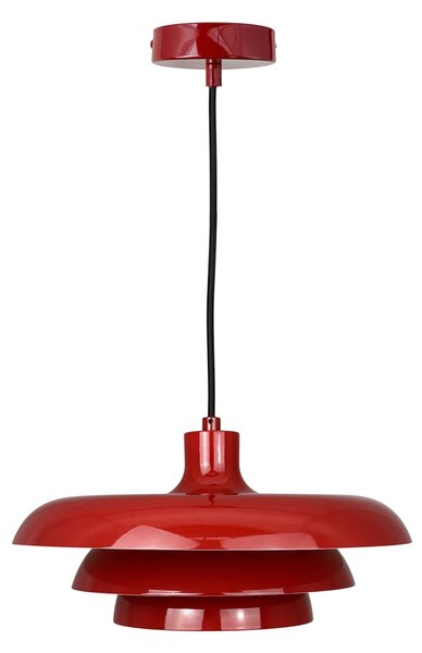 Lustră Pendul Dyberg Larsen, Ava, reglabil, Roșu, Sala de mese, Metal, Design