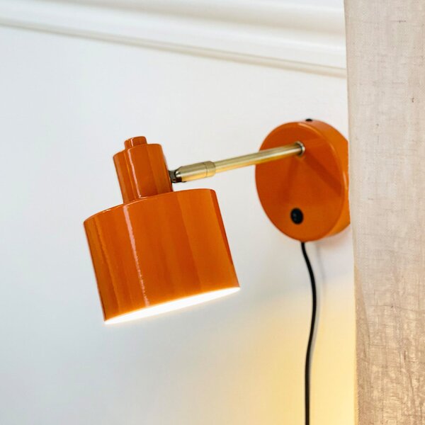 Lampă de perete Dyberg Larsen, Ocean, Portocaliu, Camera de zi, Metal, Design